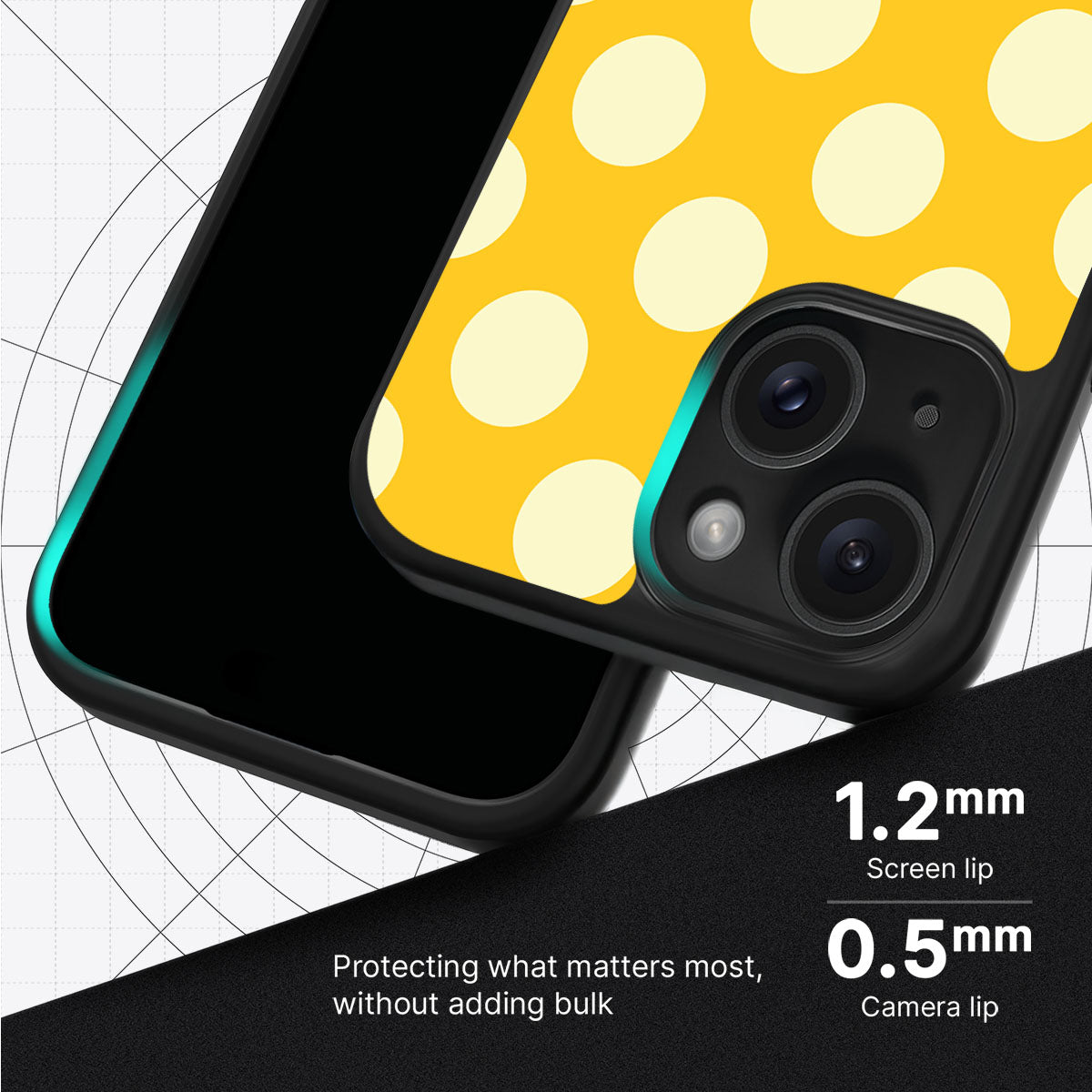 Sunny Dots slim iPhone 15 phone case