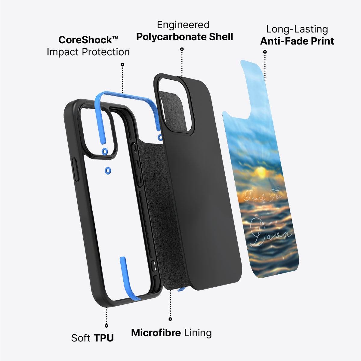 Trust the Dawn - iPhone 15 Case #case type_core (non magsafe)