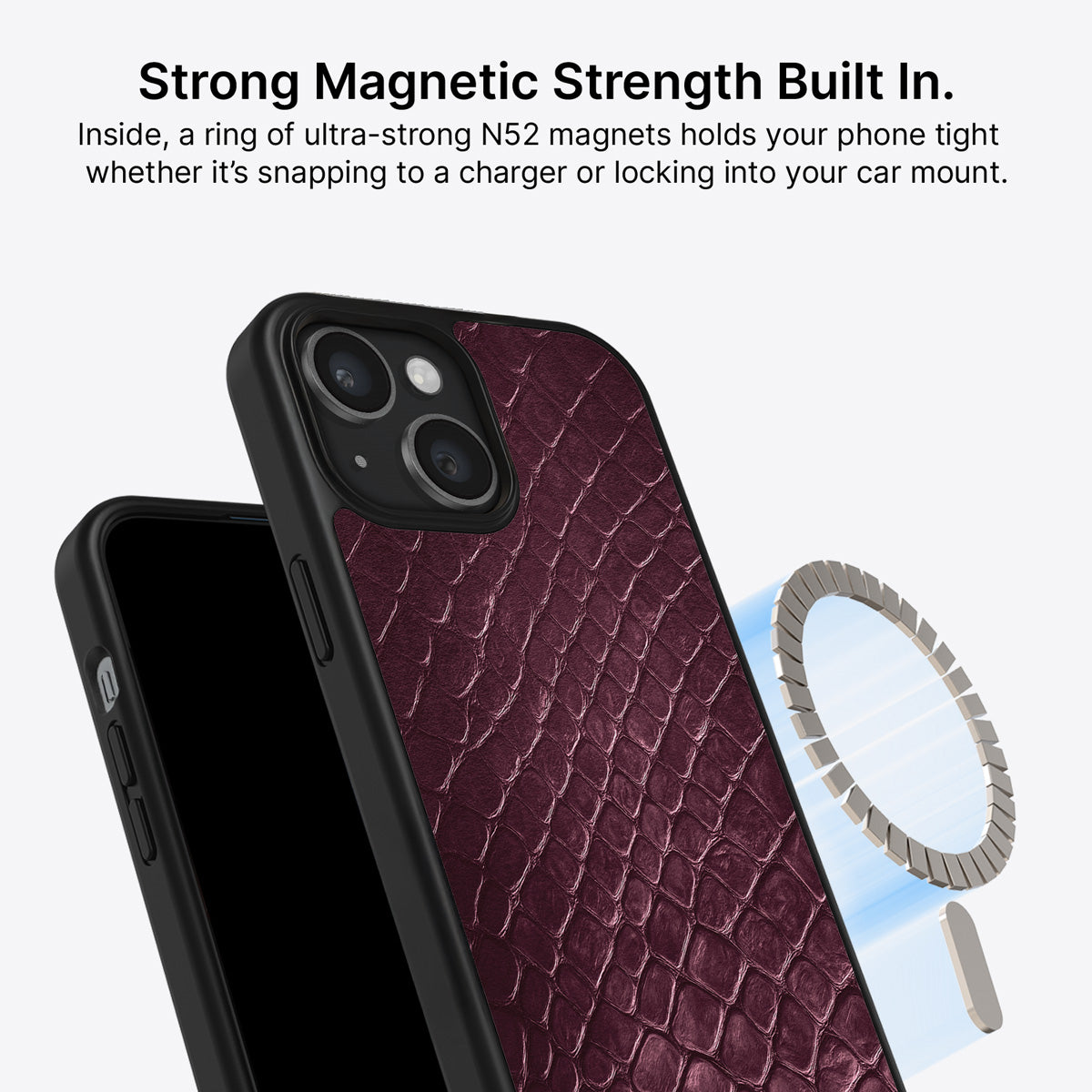 iPhone 15 MagSafe case – Wine Python design