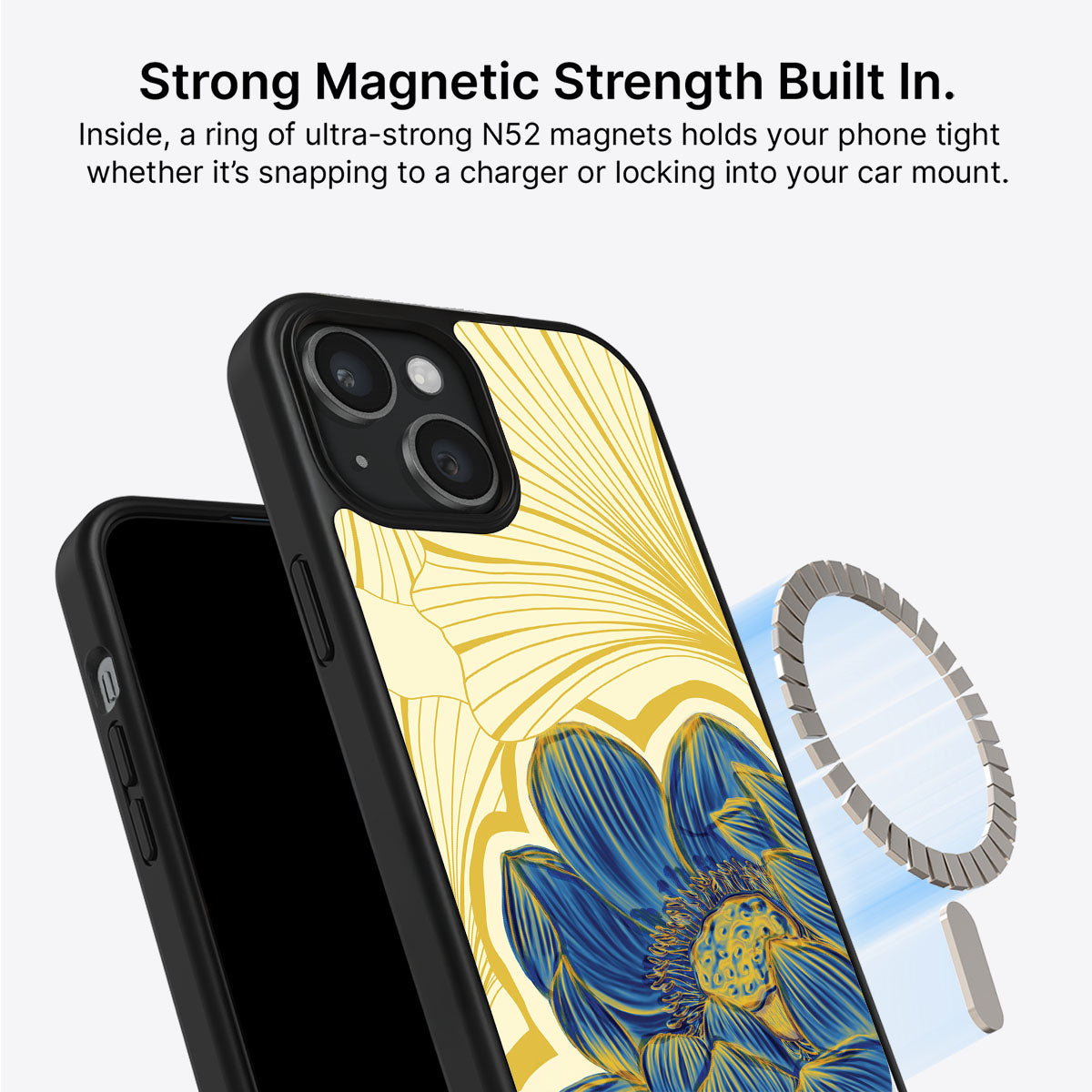 Blue Lotus - iPhone 15 Plus Case #case type_core (magsafe)