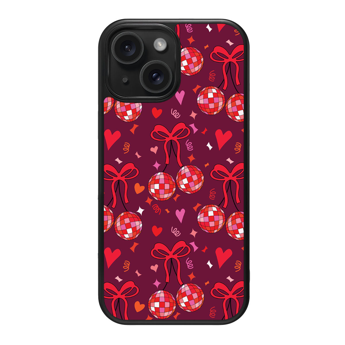 Disco Cherries - iPhone 15 Plus Case #case type_core (magsafe), #case type_core (non magsafe)