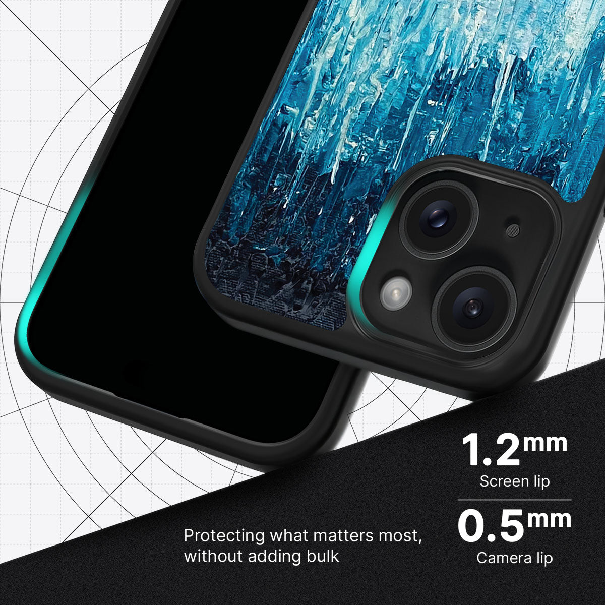 Impasto Tides - iPhone 15 Plus Case #case type_core (magsafe), #case type_core (non magsafe)