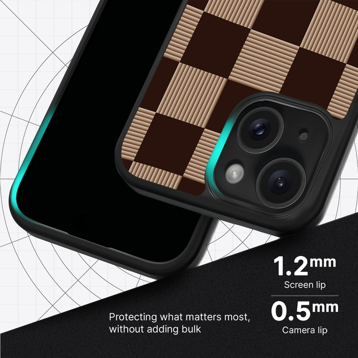 Latte Check - iPhone 15 Plus Case #case type_core (magsafe), #case type_core (non magsafe)