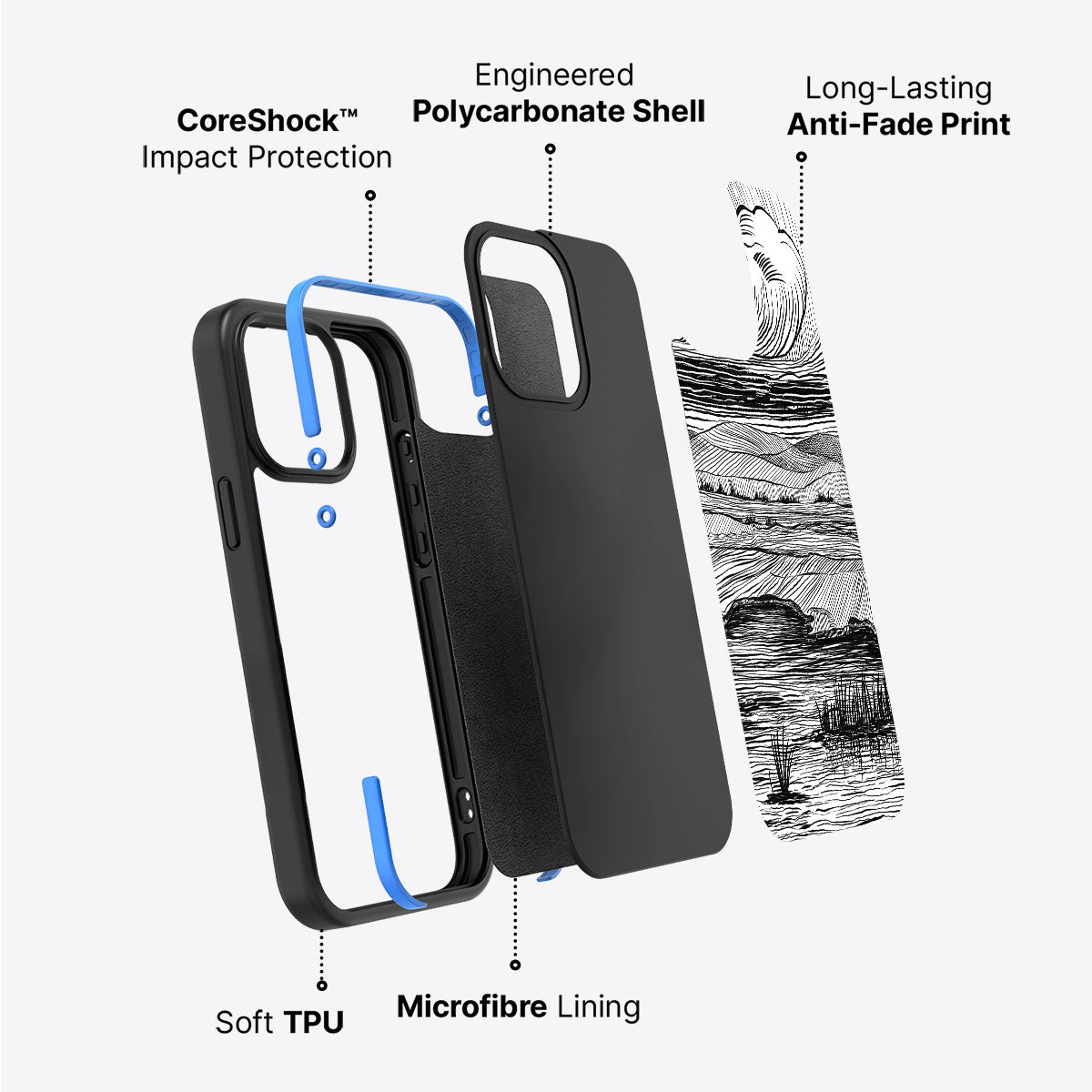 Linear Landscape - iPhone 15 Plus Case #case type_core (non magsafe)