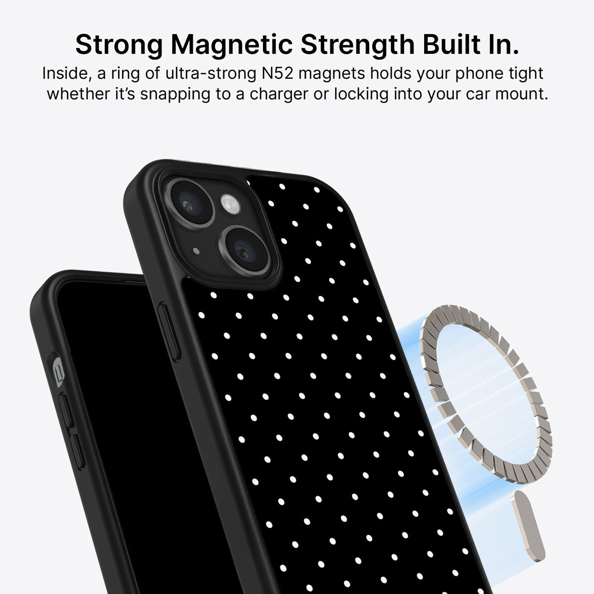 iPhone 15 Plus MagSafe case – Midnight Confetti design