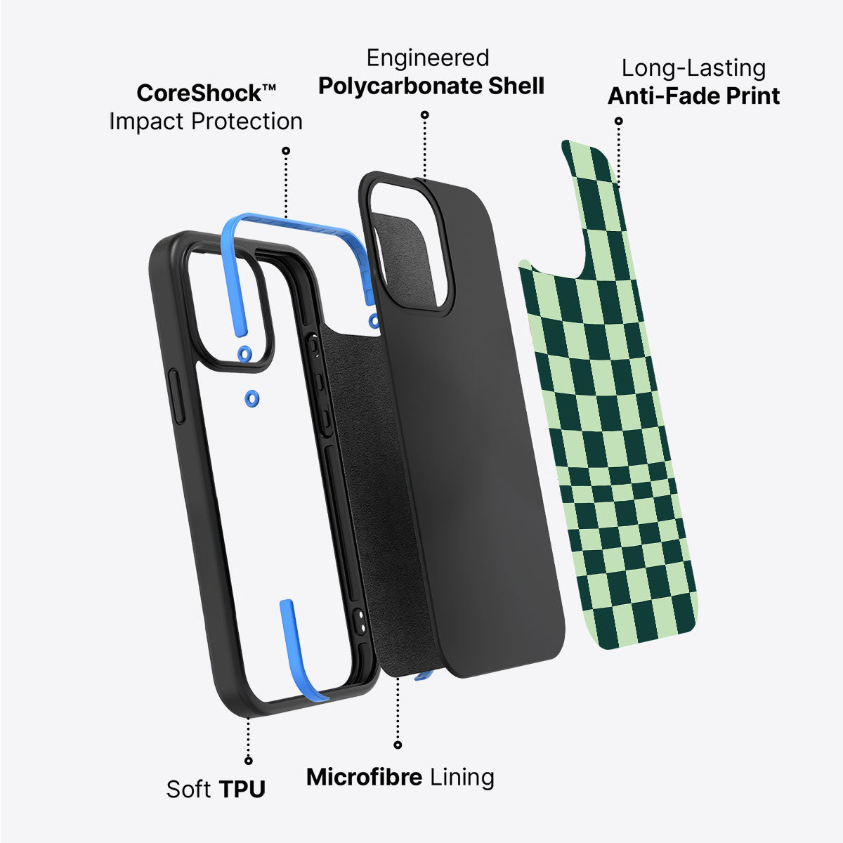 Mint Matrix - iPhone 15 Plus Case