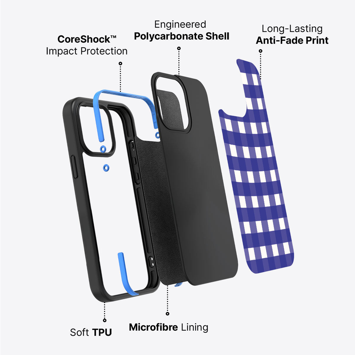 Nautical Grid - iPhone 15 Plus Case