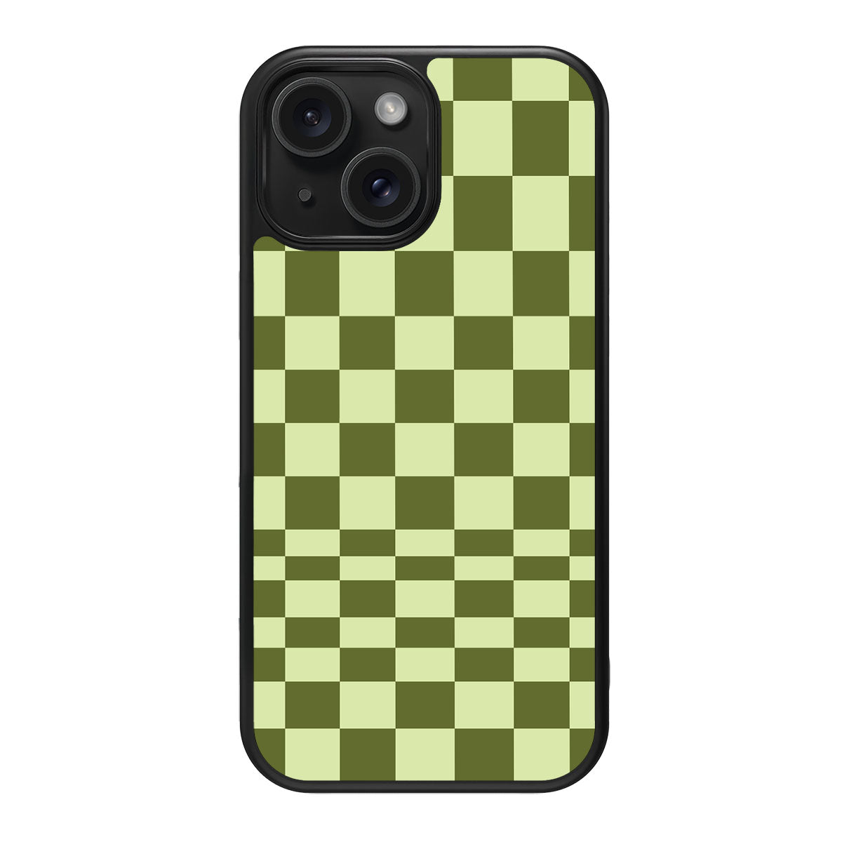 Olive Meadow design back view – iPhone 15 Plus case