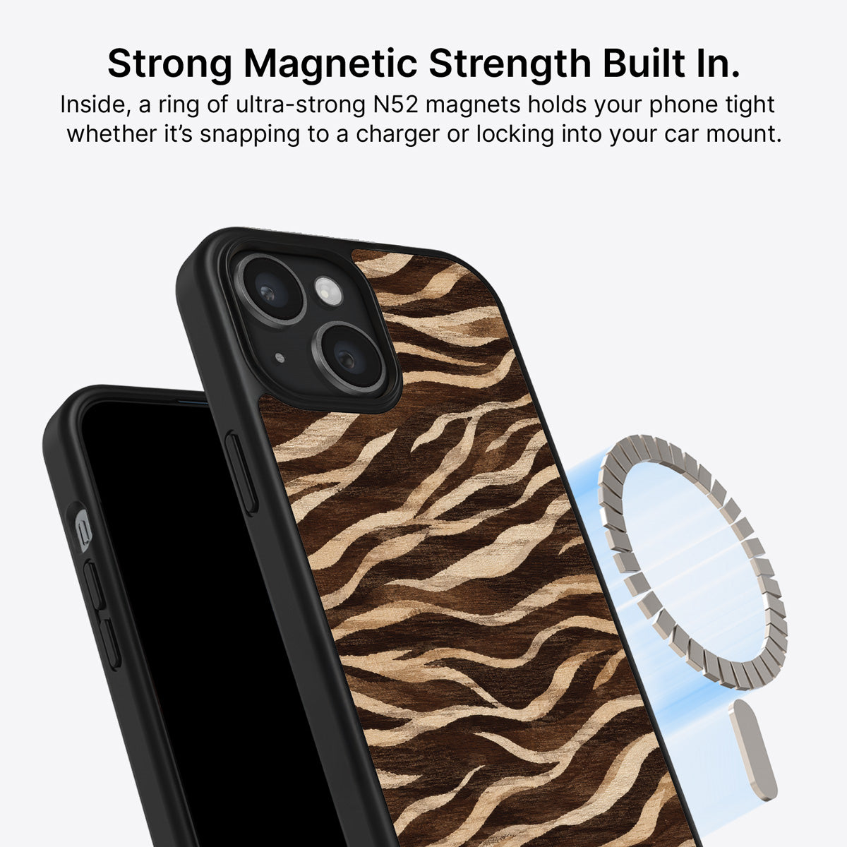 iPhone 15 Plus MagSafe case – Savanna Silk design