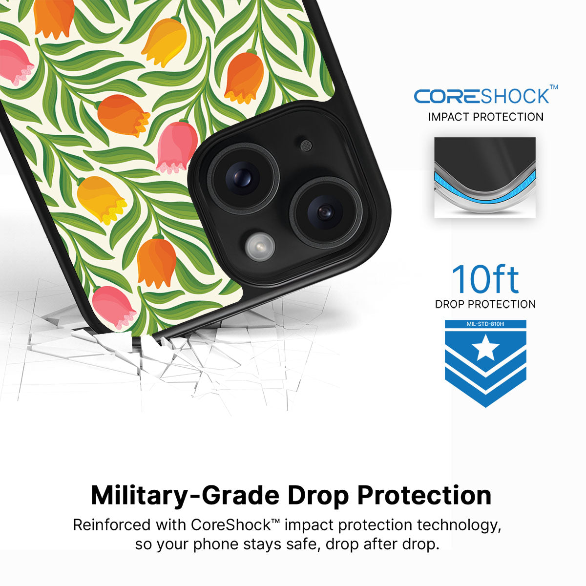 Spring Tulips - iPhone 15 Plus Case #case type_core (magsafe), #case type_core (non magsafe)