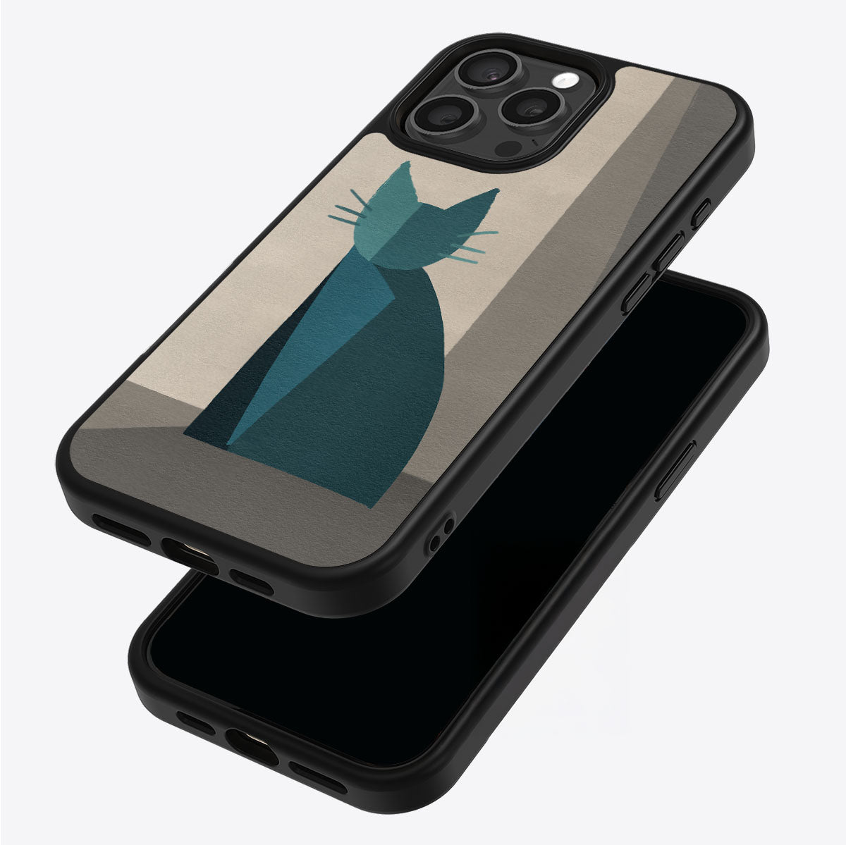 Cubist Feline - iPhone 15 Pro Case #case type_core (magsafe), #case type_core (non magsafe)