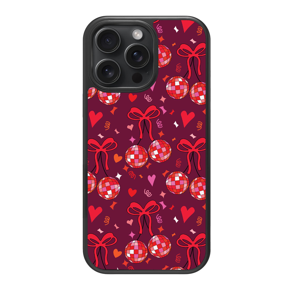 Disco Cherries - iPhone 15 Pro Case #case type_core (magsafe), #case type_core (non magsafe)