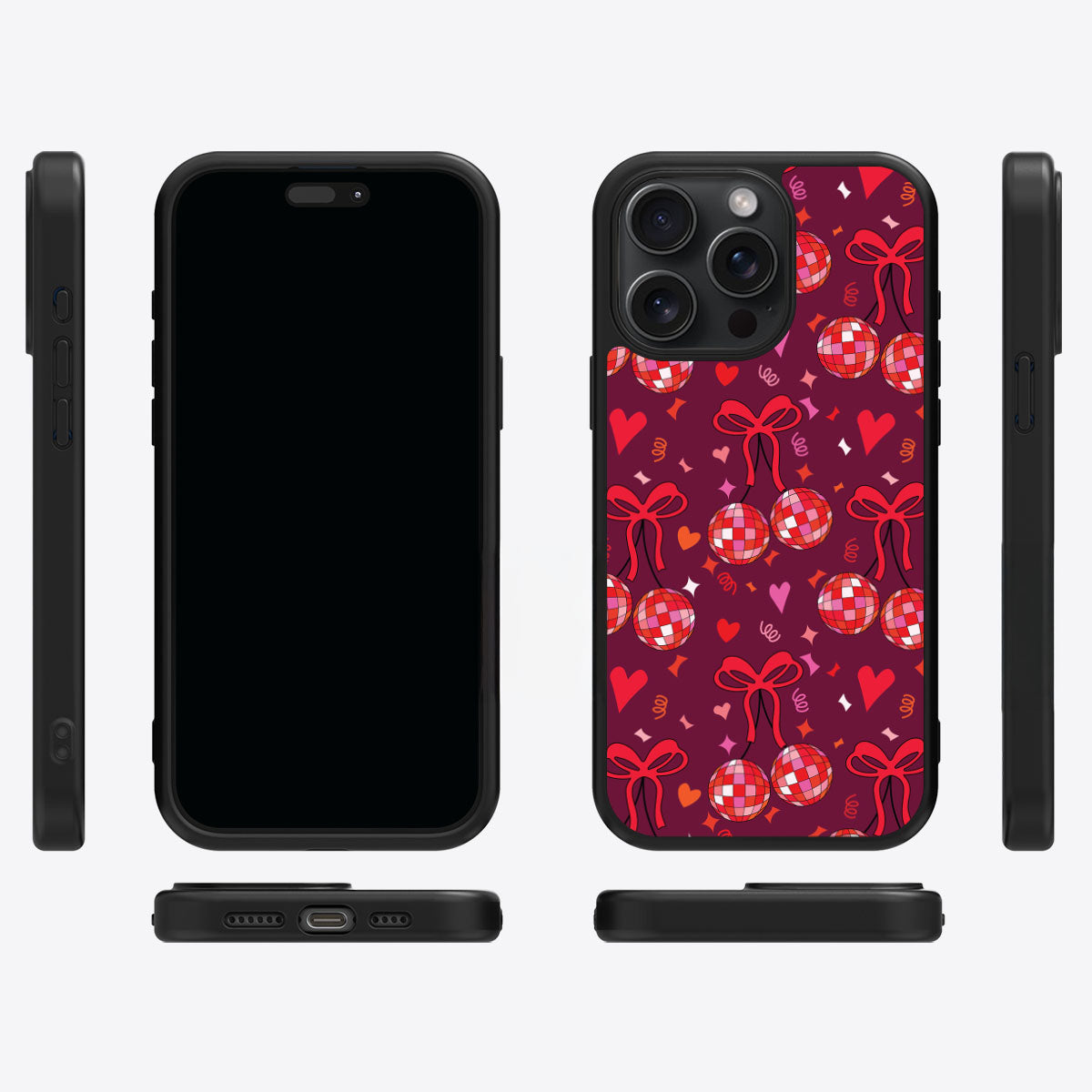 Disco Cherries - iPhone 15 Pro Case #case type_core (magsafe), #case type_core (non magsafe)