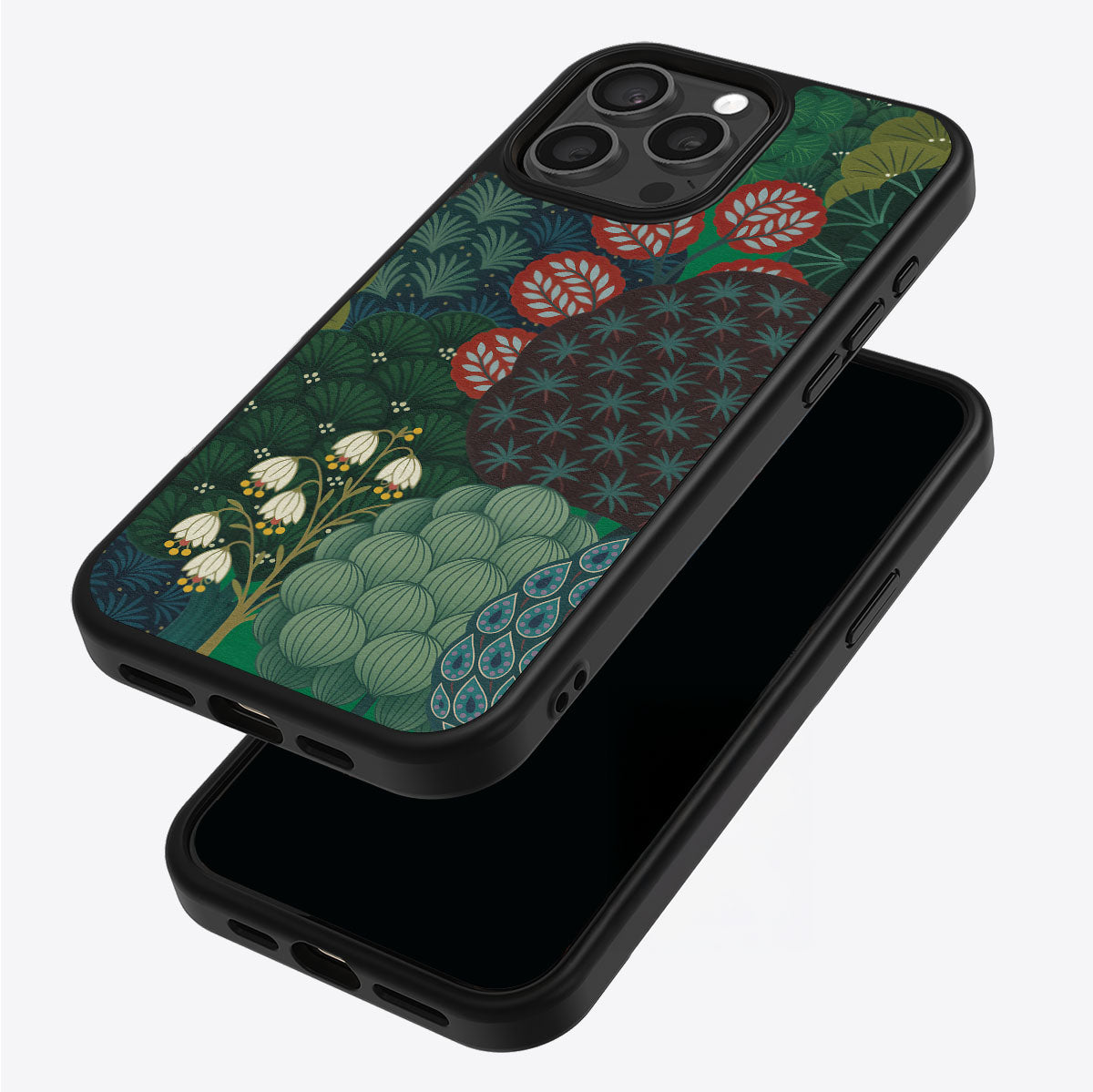 Flourishing Forests iPhone 15 Pro case – back and side view