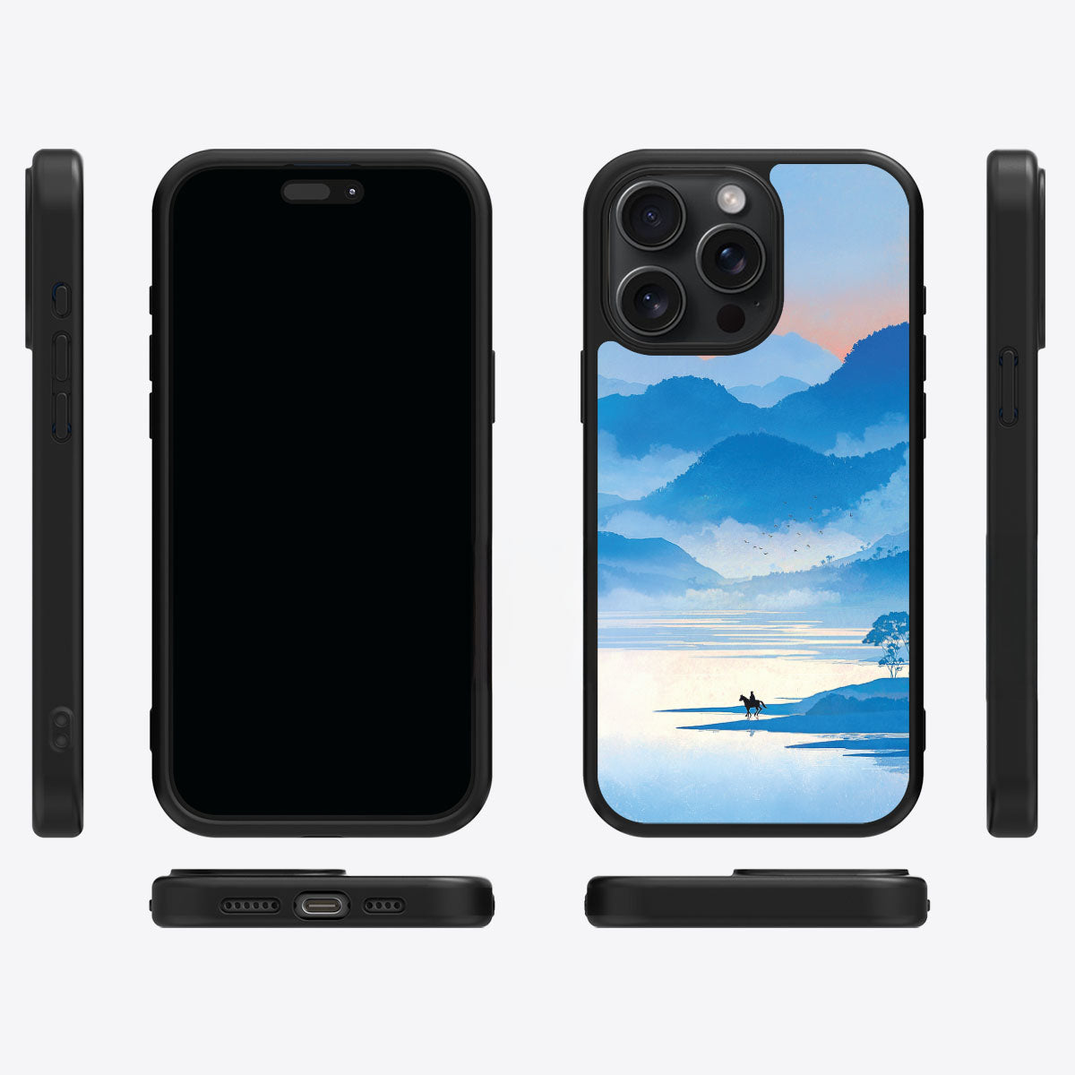 Globe Trotter iPhone 15 Pro case cover – multi-angle view