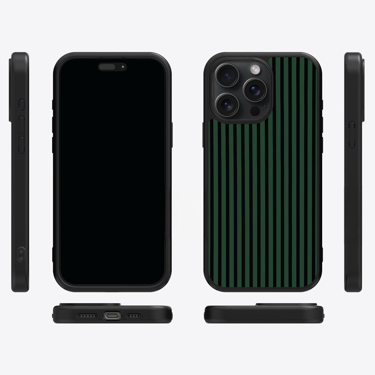 Green Stripe iPhone 15 Pro Case – Jungle Rule | MagSafe