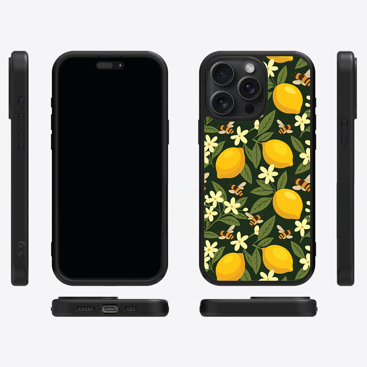 Lemon and Bees - iPhone 15 Pro Case #case type_core (magsafe), #case type_core (non magsafe)
