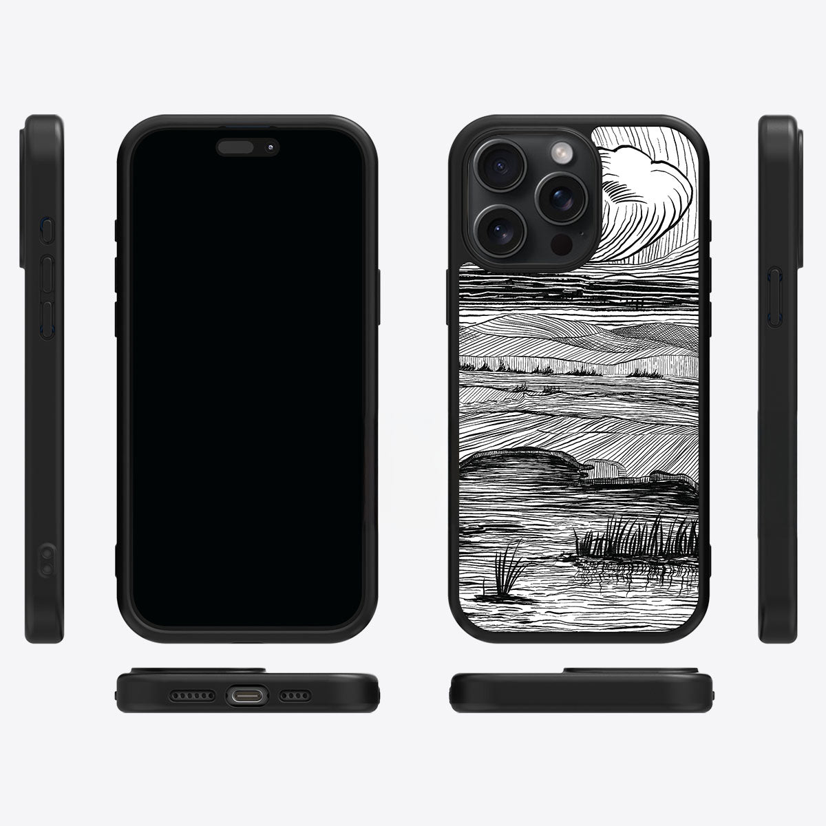 Linear Landscape - iPhone 15 Pro Case #case type_core (magsafe), #case type_core (non magsafe)