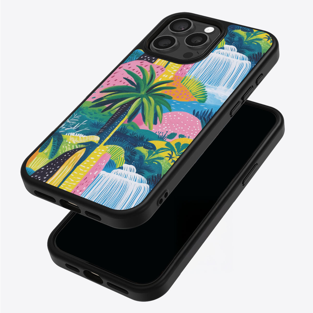 Lively Amazon iPhone 15 Pro case – back and side view