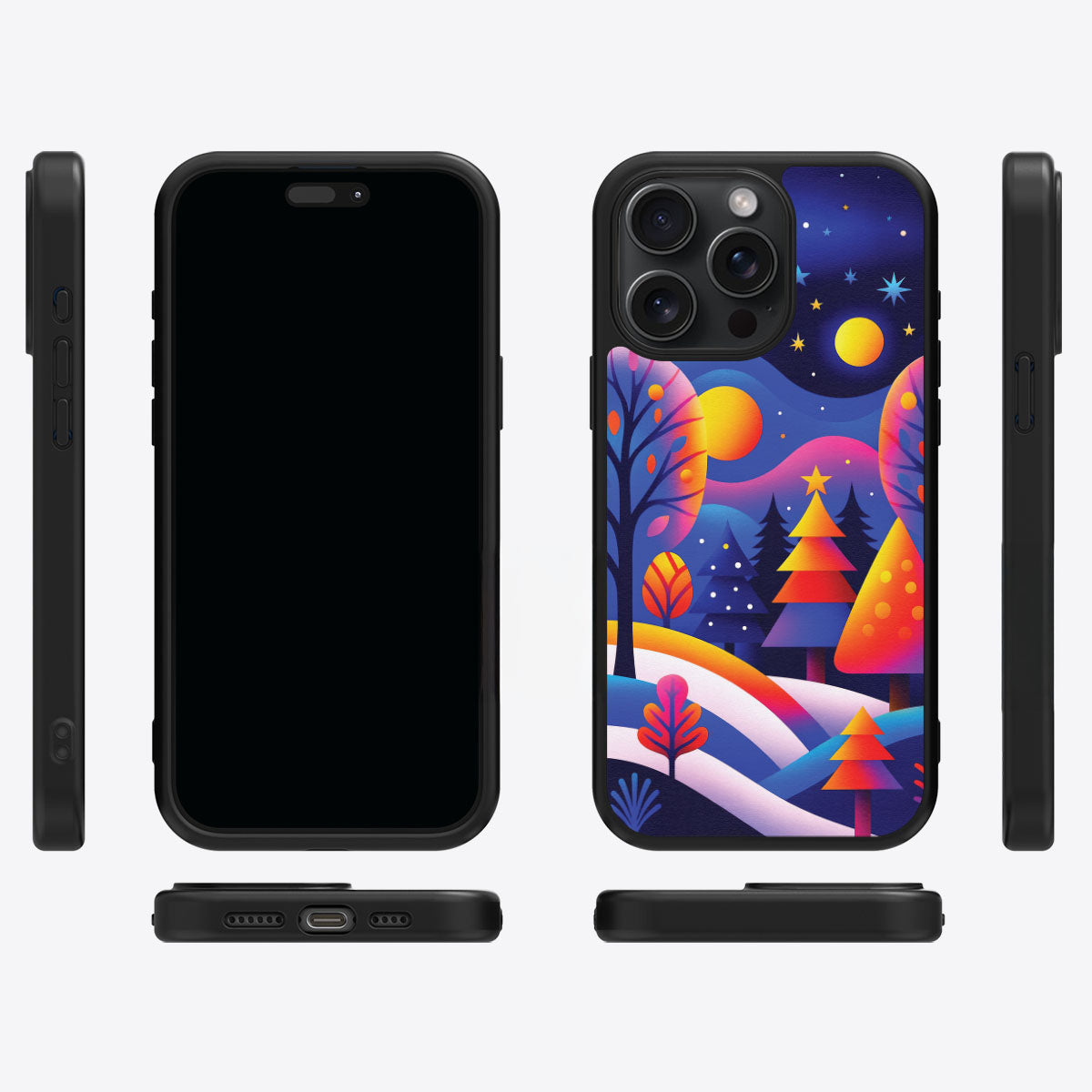 Luminous Joy iPhone 15 Pro case cover – multi-angle view
