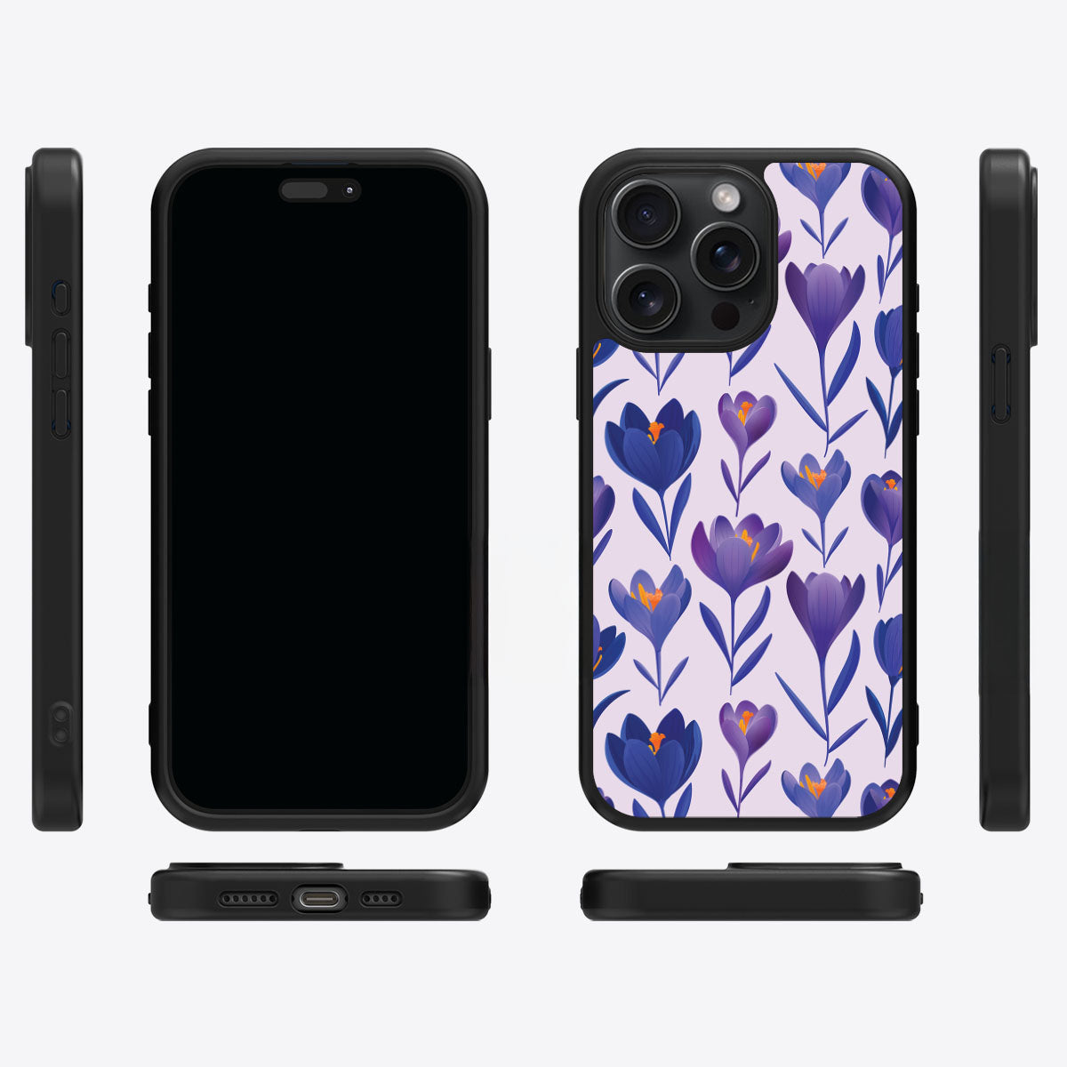 Midnight Crocus - iPhone 15 Pro Case #case type_core (magsafe), #case type_core (non magsafe)
