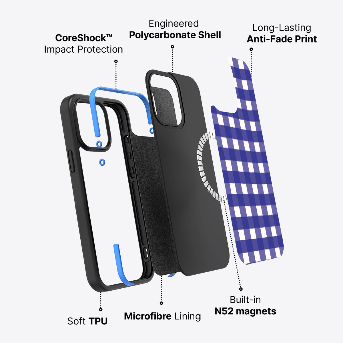 Nautical Grid - iPhone 15 Pro Case