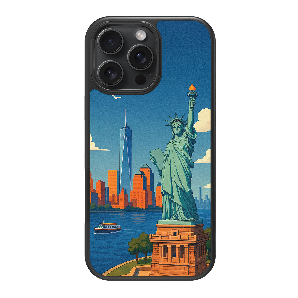 Newyork design back view – iPhone 15 Pro case