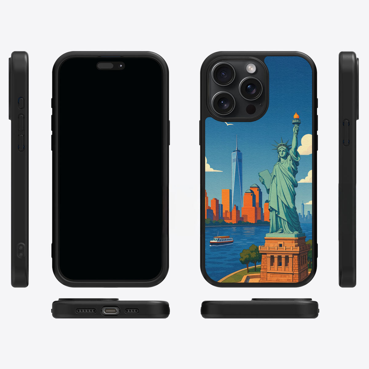 Newyork iPhone 15 Pro case cover – multi-angle view