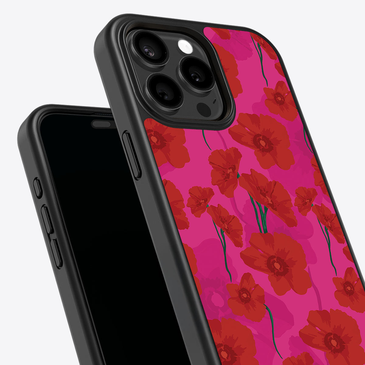 Pink Poppies - iPhone 15 Pro Case #case type_core (non magsafe)