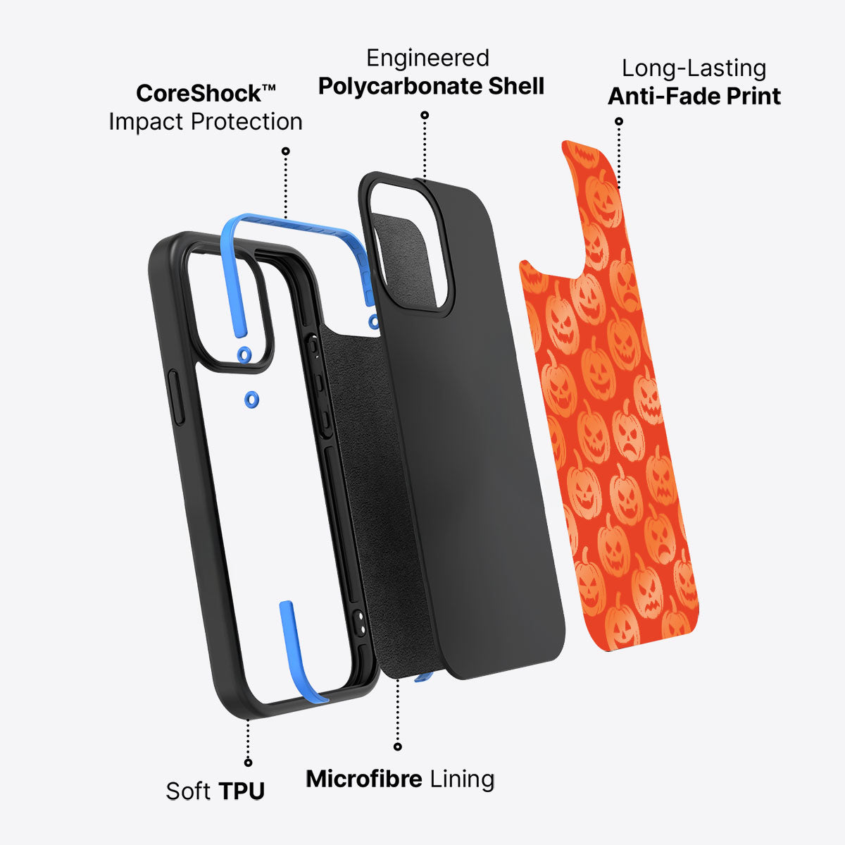 Pumpkin Parade - iPhone 15 Pro Case #case type_core (non magsafe)