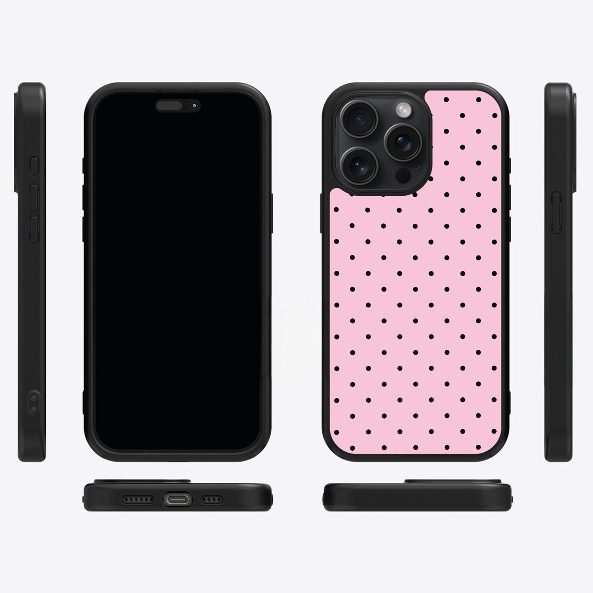 Pink Polka Dot iPhone 15 Pro Case – Veloria | MagSafe