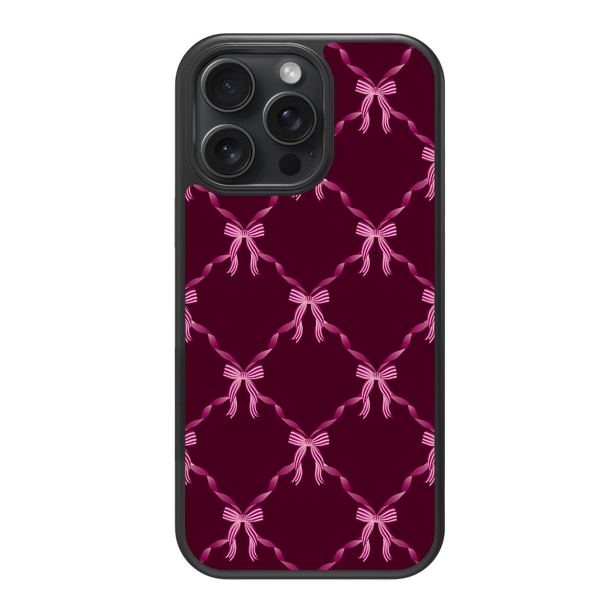 Bordeaux Bow - iPhone 15 Pro Max Case #case type_core (magsafe), #case type_core (non magsafe)