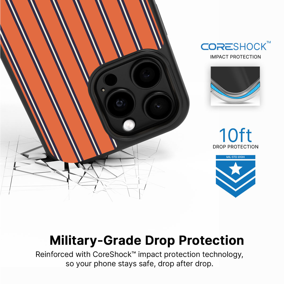 Flared Orange - iPhone 15 Pro Max Case #case type_core (magsafe), #case type_core (non magsafe)