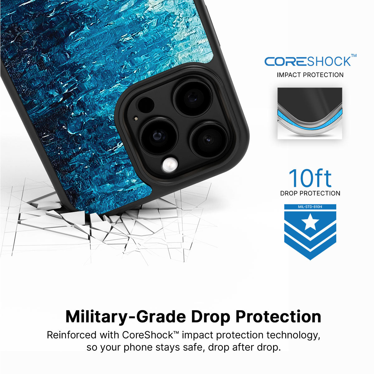 Indigo Impasto - iPhone 15 Pro Max Case #case type_core (magsafe), #case type_core (non magsafe)