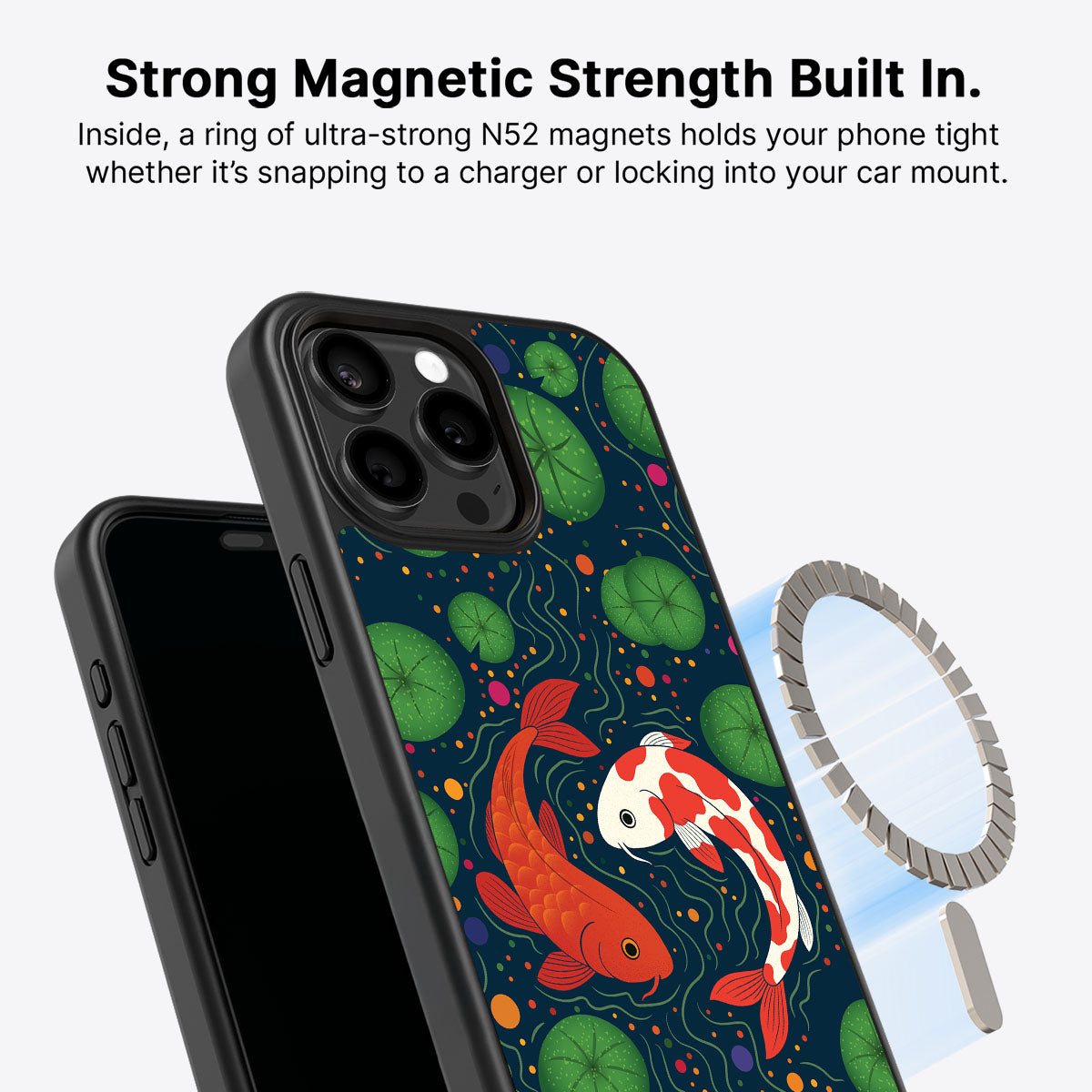 Koi Fish - iPhone 15 Pro Max Case, #case type_core (magsafe)