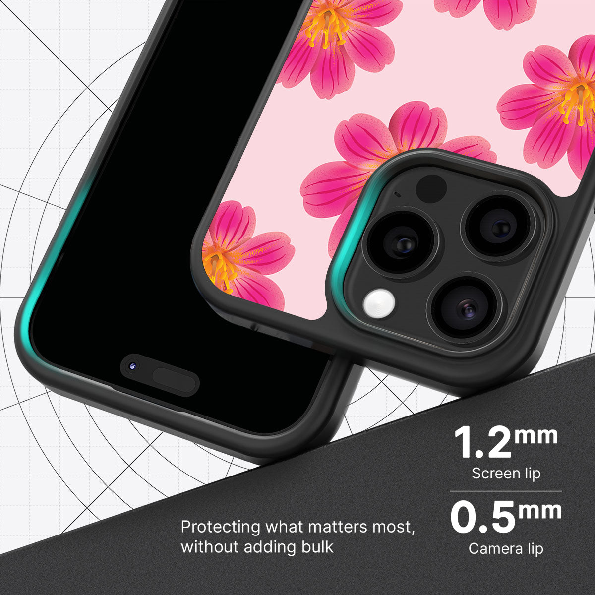 Lewisia Cotyledon - iPhone 15 Pro Max Case #case type_core (magsafe), #case type_core (non magsafe)