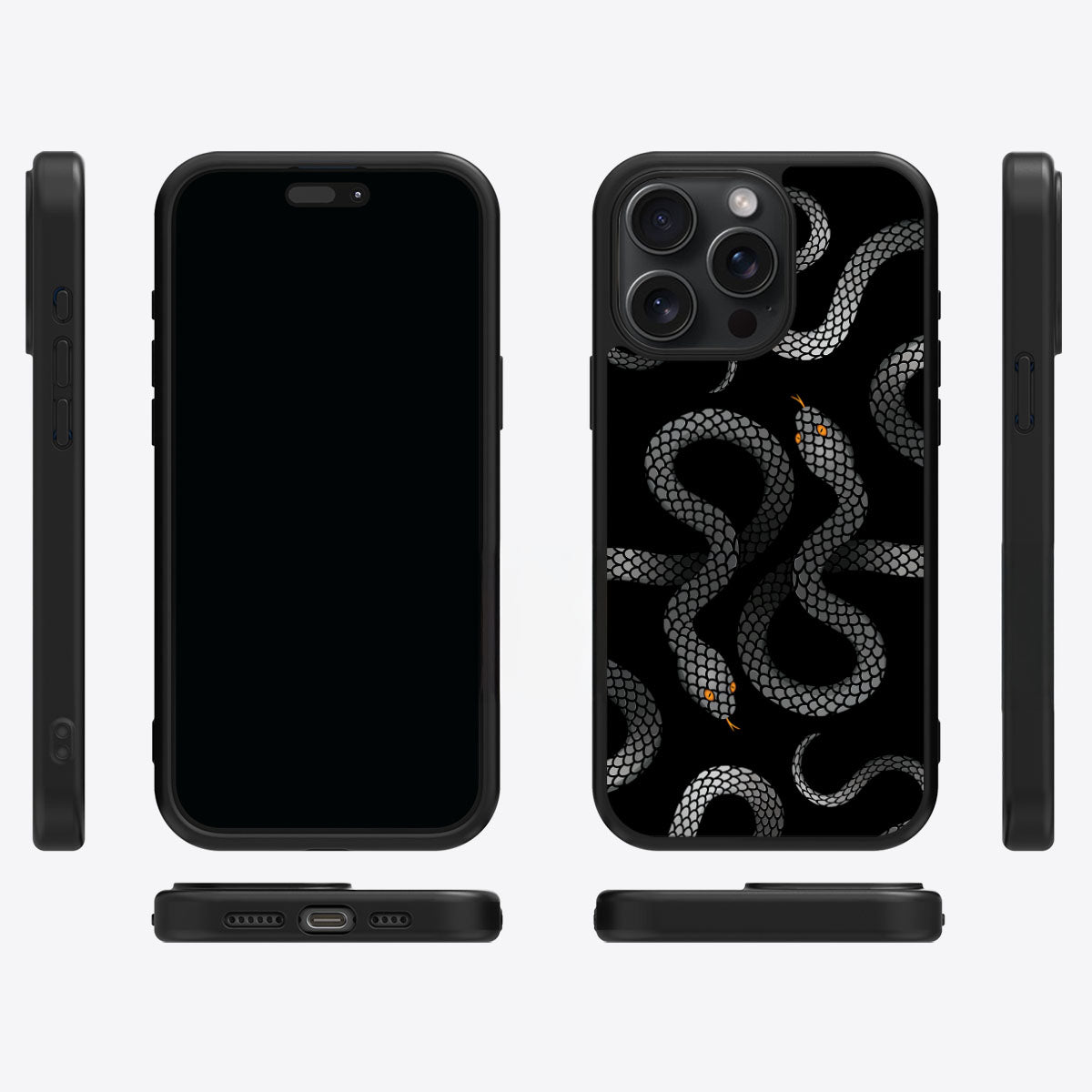 Noir Serpent - iPhone 15 Pro Max Case #case type_core (magsafe), #case type_core (non magsafe)