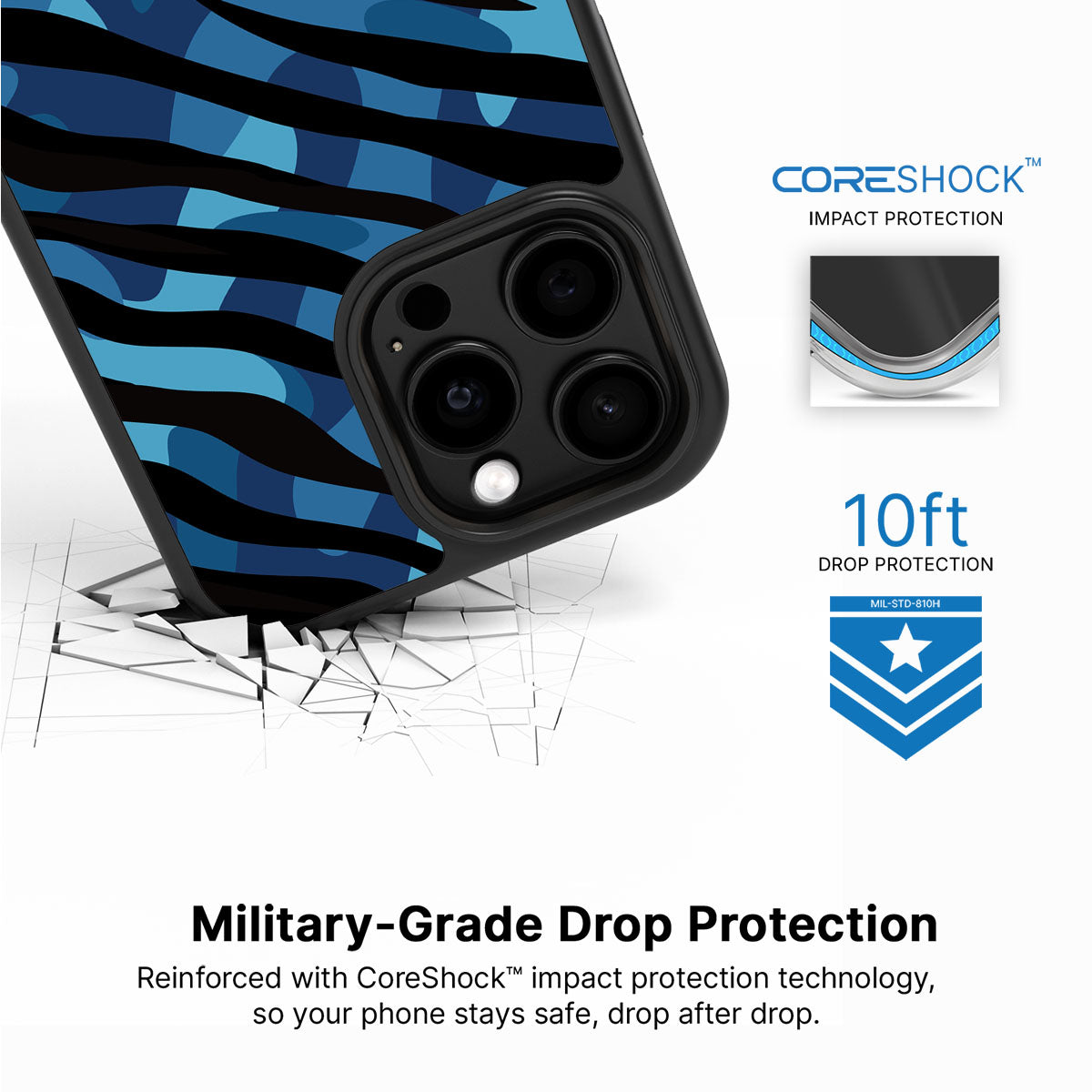 Ocean Camo - iPhone 15 Pro Max Case, #case type_core (magsafe), #case type_core (non magsafe)