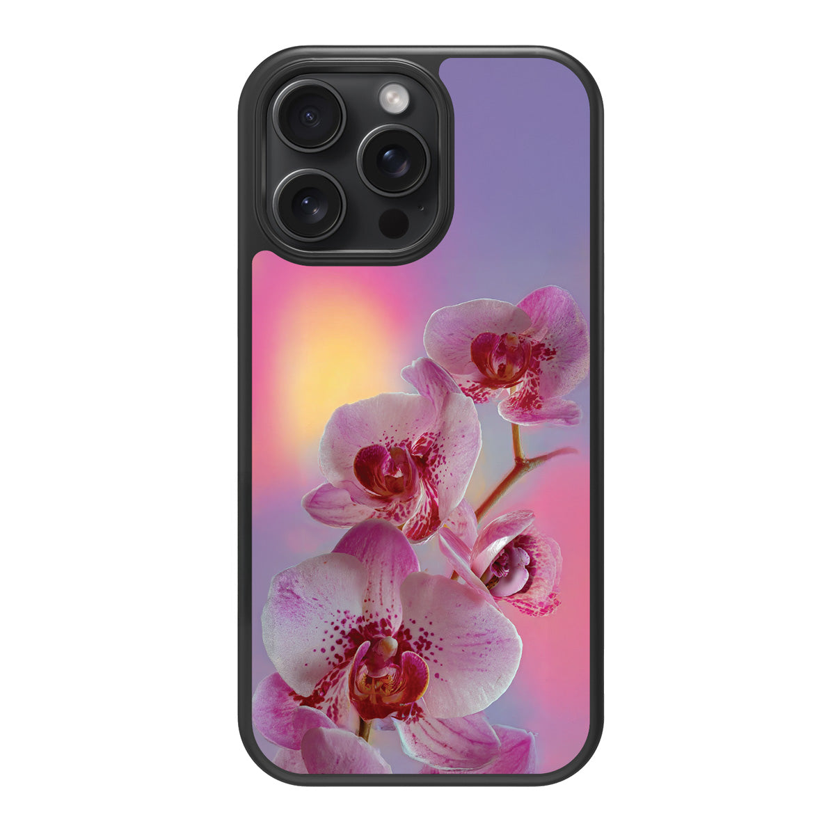 Orchid Dream design back view – iPhone 15 Pro Max case