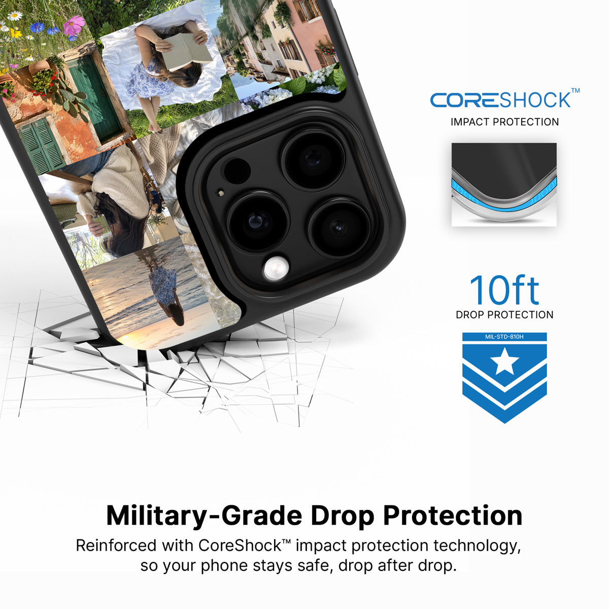 Personalised photo iPhone 15 Pro Max case with drop protection