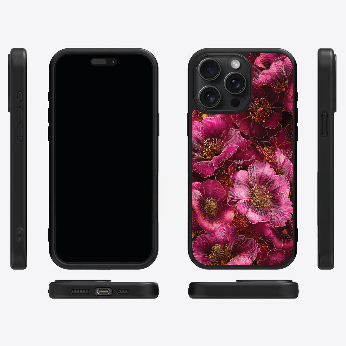 Ruby Flora - iPhone 15 Pro Max Case #case type_core (magsafe), #case type_core (non magsafe)