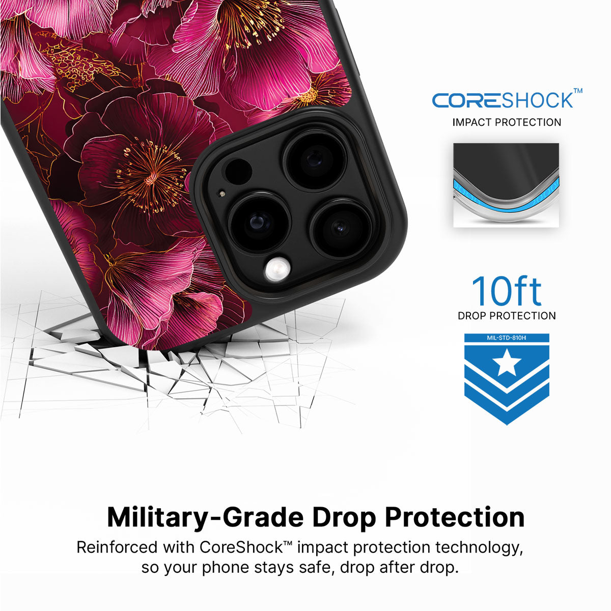 Ruby Flora - iPhone 15 Pro Max Case #case type_core (magsafe), #case type_core (non magsafe)