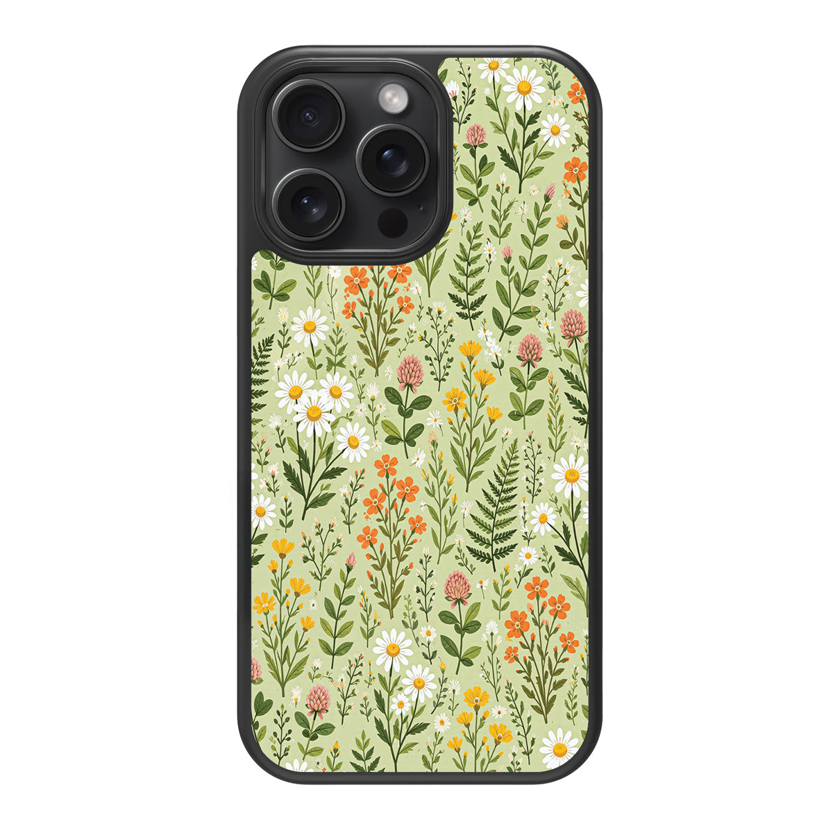 Wildflower Meadow design back view – iPhone 15 Pro Max case