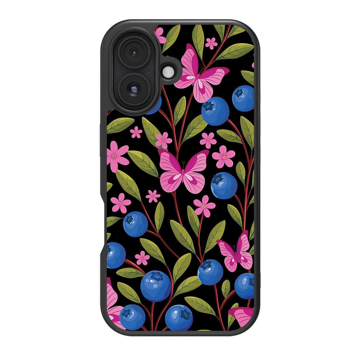 Blueberry Butterflies - iPhone 16 Case #case type_core (magsafe), #case type_core (non magsafe)