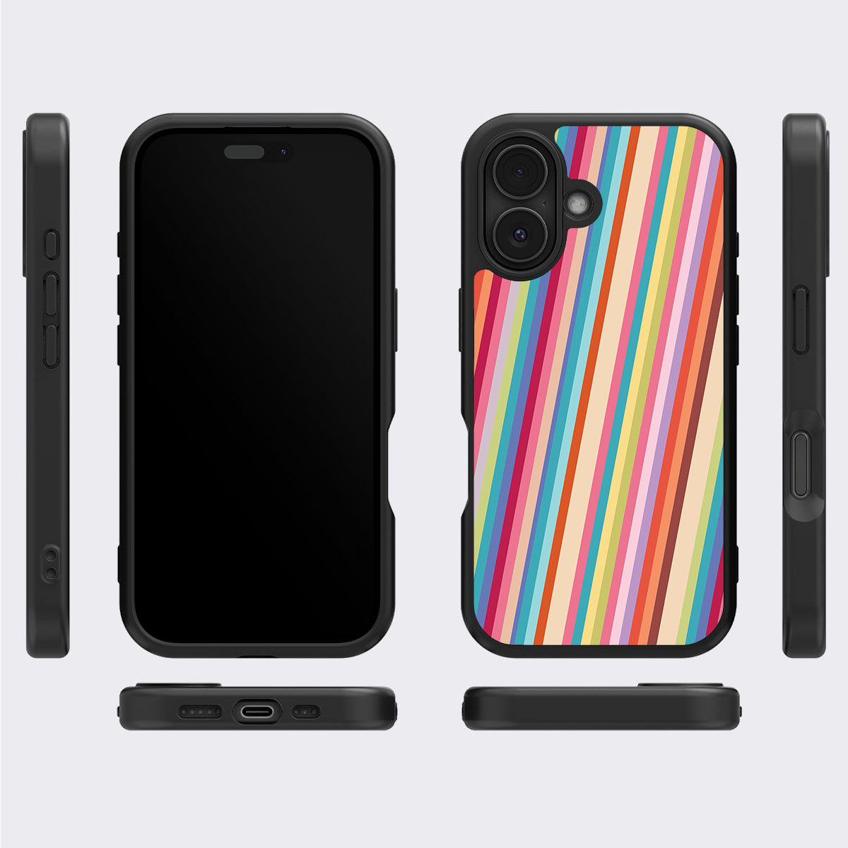 Candy Stripe - iPhone 16 Case #case type_core (magsafe), #case type_core (non magsafe)