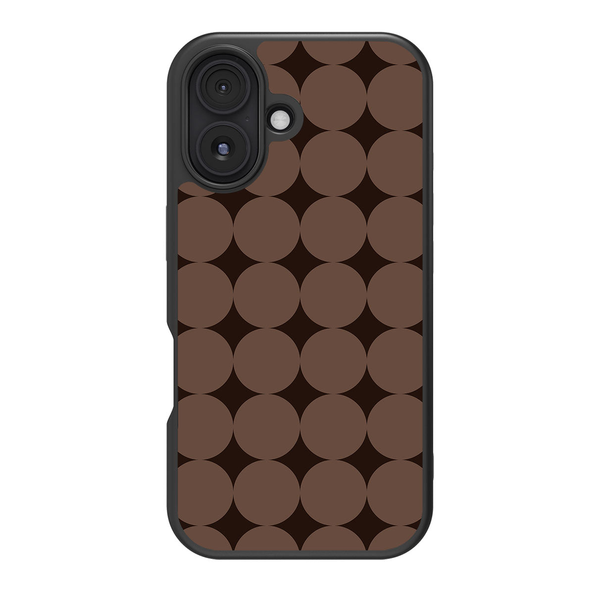 Choco Buttons design back view – iPhone 16 case