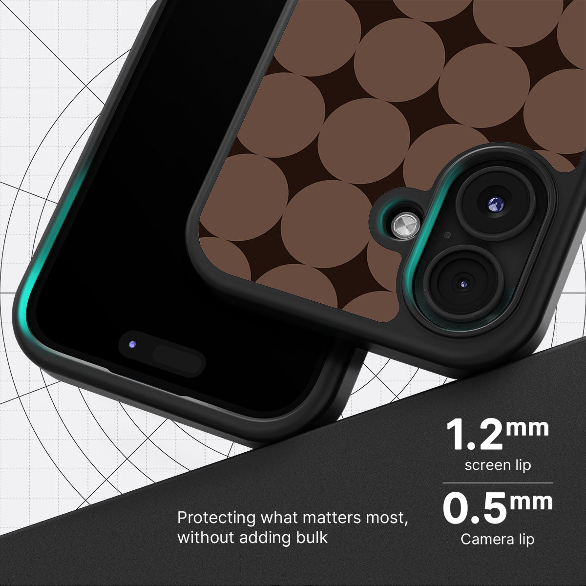Choco Buttons slim iPhone 16 phone case
