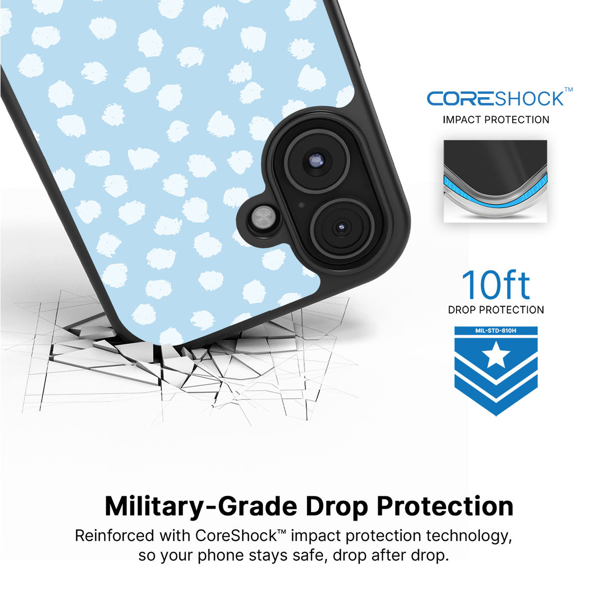 Cloud Dots - iPhone 16 Case #case type_core (magsafe), #case type_core (non magsafe)