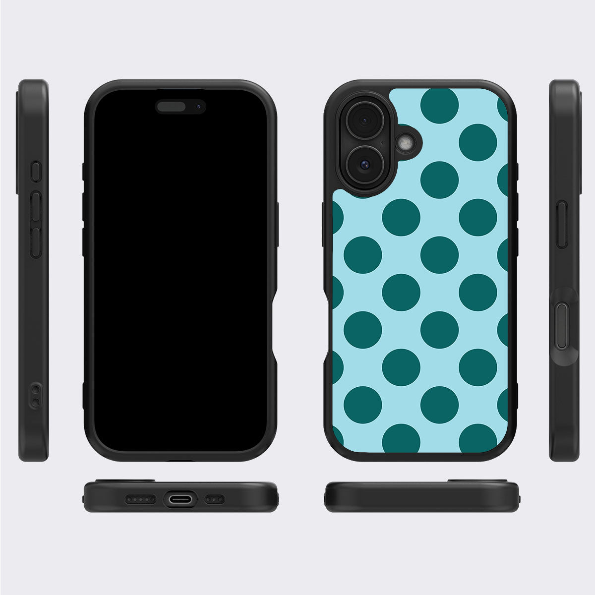 Coral Bed iPhone 16 case cover – multi-angle view