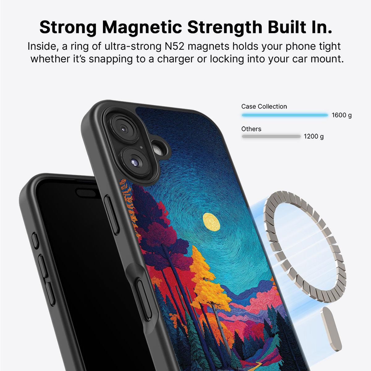 Boho Nature Designer iPhone 16 Case – Folk Valley | MagSafe